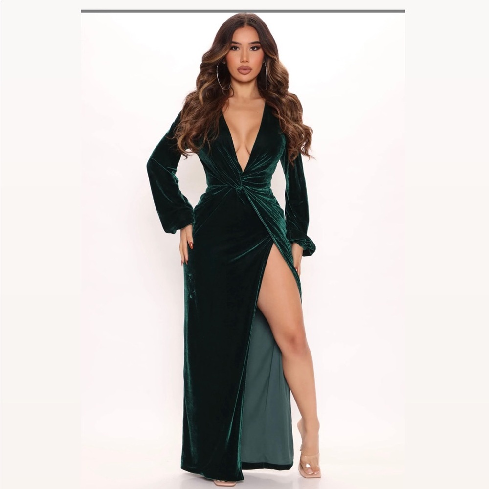 Velvet maxi dress
